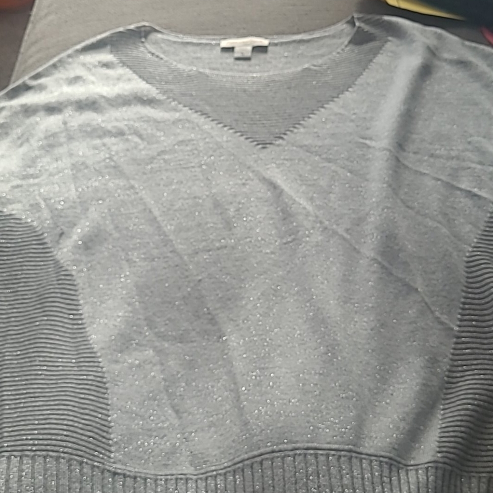 Silver sweater top